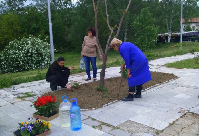 Дамите от ГЕРБ – Бобошево разкрасиха с цветя градинките пред кметството в село Усойка Дамите от ГЕРБ - Бобошево разкрасиха с цветя градинките пред кметството в село Усойка