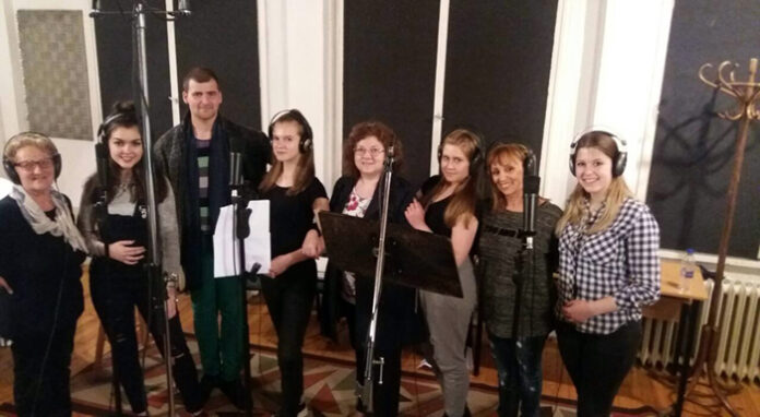Момичета от ФА "Багреница" с първи професионални записи в звукозаписно студио