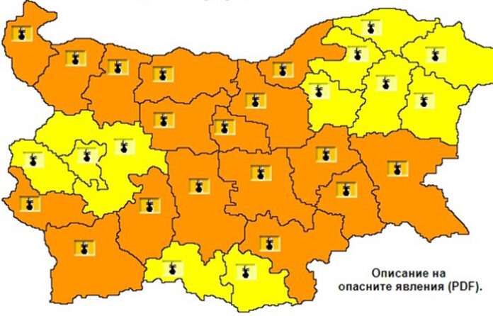 Оранжев код в 17 области - до 41 градуса