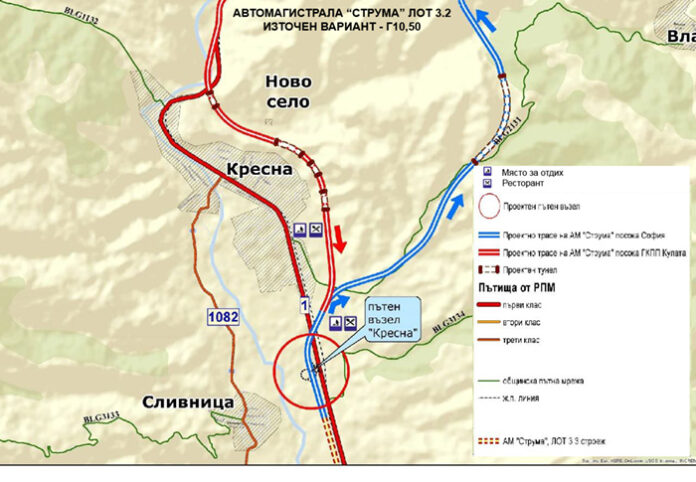 Без светещи билбордове в защитените зони, през които ще преминава "Струма" през Кресненското дефиле