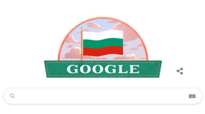 Google почете националния ни празник с развят български флаг