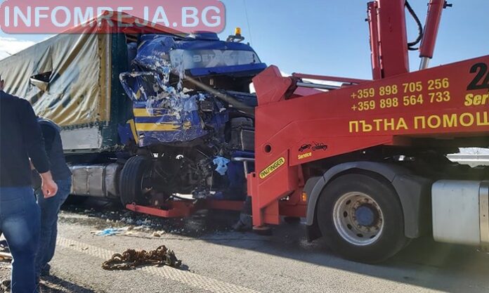 Аварира товарен автомобил на АМ „Струма“ край Дупница
