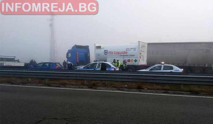 Верижната катастрофа край Сандански е между 7 леки автомобила и 2 микробуса