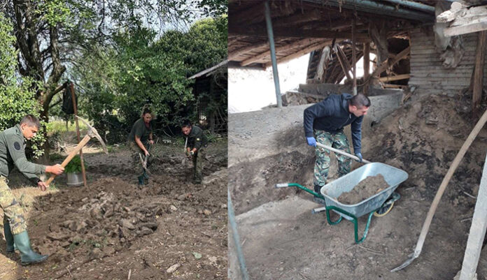 Военнослужещи продължават да помагат на хората, пострадали от наводнението в Карловско