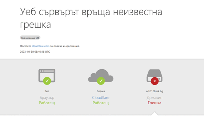 Сайтът на Централната избирателна комисия се срина