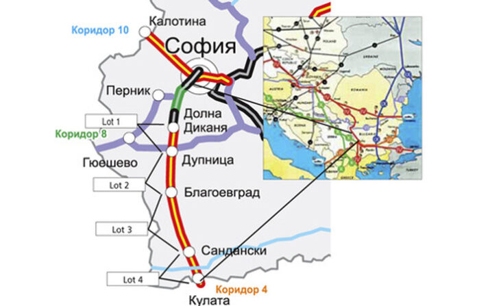 14 километра от Лот 1 на автомагистрала 