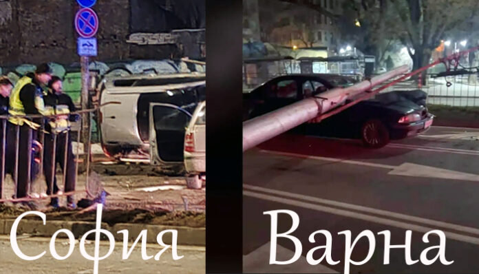 Автомобил се преобърна в София