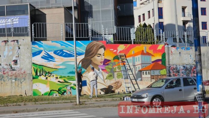 „България – по-красива в НАТО“ на графит в Благоевград