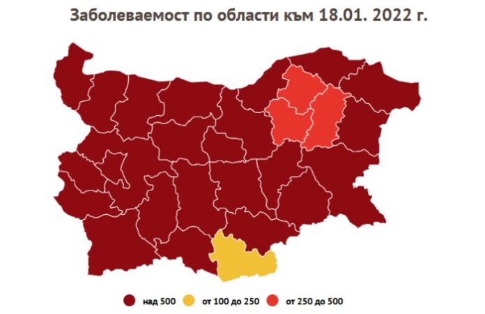 COVID карта: Благоевград чупи рекорди