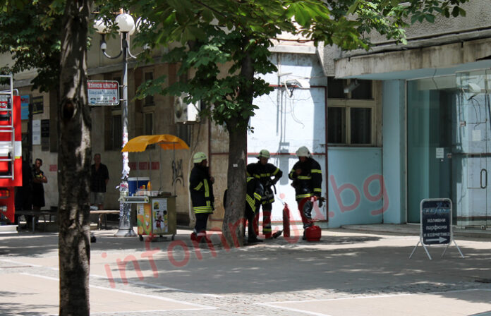 Газова бутилка пламна в центъра на Благоевград