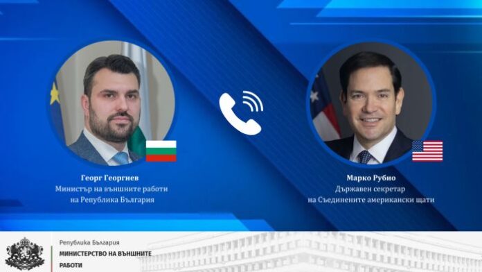 Георгиев в телефонен разговор с Марко Рубио: САЩ е наш стратегически партньор
