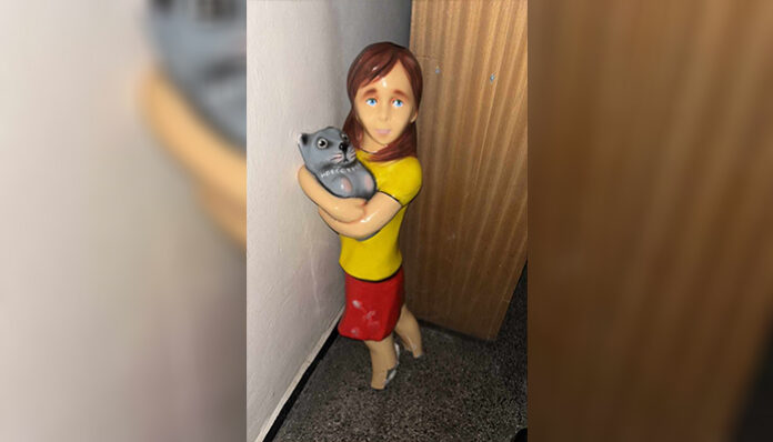 Мъж открадна триизмерната фигура на пешеходна пътека