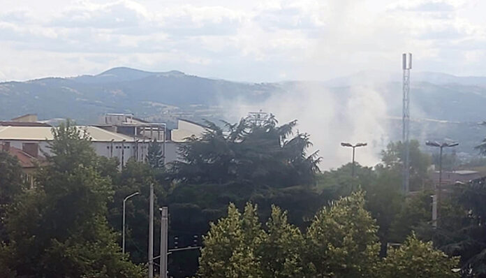 Пламна покрив на производствен цех в Благоевград