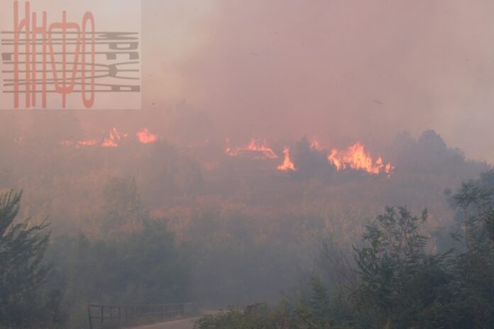 Пожар избухна край Българово