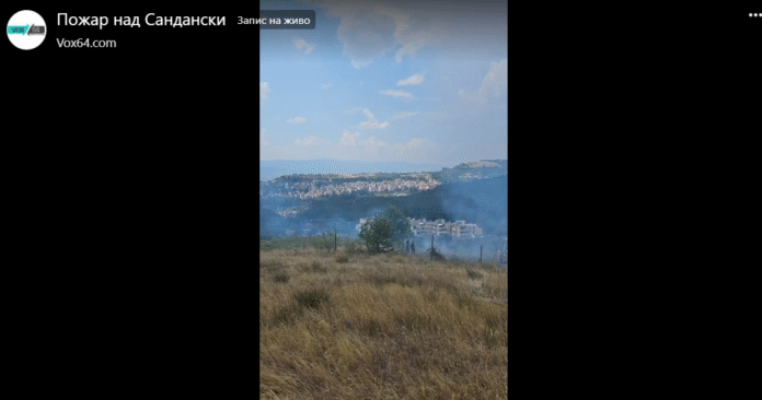 Пожар пламна между Сандански и Поленица