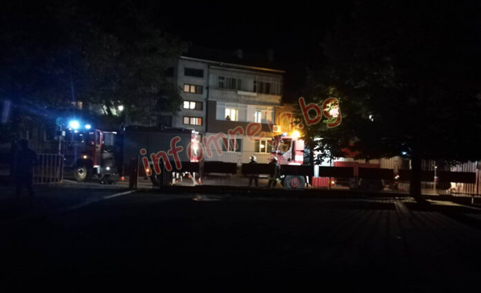 Пожар в Пето училище в Благоевград