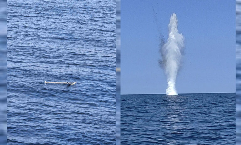 Противоминната група унищожи дрейфащ дрон в Черно море